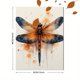 thumbnail image 3 of Qisvanset Framed Canvas Wall Art 12x16 Inch Watercolor Dragonfly Nature Home Canvas Wall Art, 3 of 5