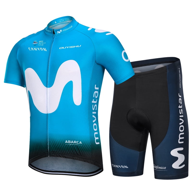2020 Hot Movistar Team Cycling Jersey Set Summer Bike Jersey Cycling Clothing 