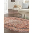 thumbnail image 3 of Rugs.com Lola Collection Rug – 8' x 10' Oval Brick Red Medium Rug Perfect For Living Rooms, Large Dining Rooms, Open Floorplans, 3 of 9