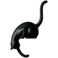 thumbnail image 2 of 3D Hanging Cat Figurine Ornament, Minimalist Black Ceramic Curiosity Cat Statue, Edge Perched Animal Sculpture Decor for Shelf Cabinet Tabletop Home Living Room Art Decoration Ornament, 2 of 6