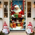 thumbnail image 1 of Cubrepuertas Navideño con Diseño de Papá Noel, Decoración Festiva para Pared, 90 X 180 Cm (35 X 72 Pulgadas), Tela de Poliéster | Decoración para Fiestas Navideñas - 1 Unidad | Multicolor, 1 of 6