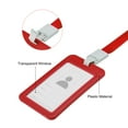 thumbnail image 5 of Uxcell 4.3"x2.8” Vertical Clear Window ABS ID Badge Holders with Lanyard Red 4Pack, 5 of 6