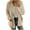 Khaki, variant on LEAVINGSUO Womens Tops Winter Coats for Women Fashion Women Casual Long Sleeve Button Solid Pocket Cardigan Tops Blouse Plush Coat Khaki S