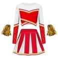 thumbnail image 5 of KHONTS Cheerleading for Women Tank Tops Pleated Skirts Cute Outfits for Carnival Party Clubwear 08-Red M, 5 of 5
