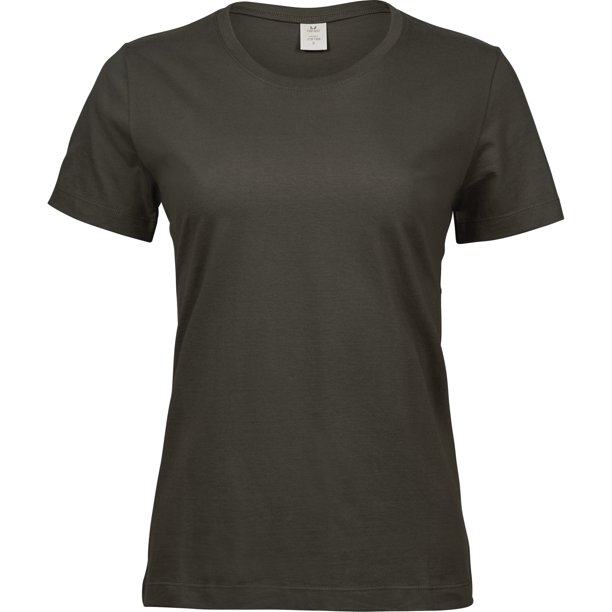 Tee Jays - Camiseta básica Sof para mujer señora (Verde Oliva Oscuro)