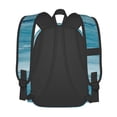 thumbnail image 4 of Disketp Teal Turquoise Fluid Stripes Mochila Escolar de Gran Capacidad y Peso Ligero, Mochila de Viaje Ideal para Escuela, Trabajo y Uso Diario, Cómoda y con Estilo, 4 of 8