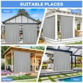 thumbnail image 6 of Lapalife Outdoor Curtain for Patio Waterproof Extra Wide, Tap Top Blackout Curtain Thermal Insulated Drapes, 1 Panel, 100''x 84'', Gray, 6 of 8