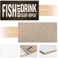 thumbnail image 4 of Wood Hanging Decor Sign Fish-Eat-Sleep-Repeat Hanging Wooden Door Sign Rustic Signs For Front Door Living Room Wall Farmhouse Porch Home Decor 12 X 6 Inch, 4 of 7