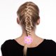 thumbnail image 5 of 12 piezas de material cerámico con forma de frangipani, aro para el pelo con flores, cuerda para el pelo, banda de goma negra con flores, 5 of 8