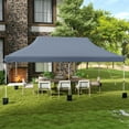 thumbnail image 2 of Gymax 10 x 20FT Pop-up Canopy Tent Folding Instant Sun Shelter w/ 3 Adjustable Heights Gray, 2 of 10