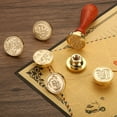 thumbnail image 6 of Uxcell Alphabet G Wax Seal Stamp Initial Letter Sealing Wax Stamp Classic Retro Brass Head, 6 of 6