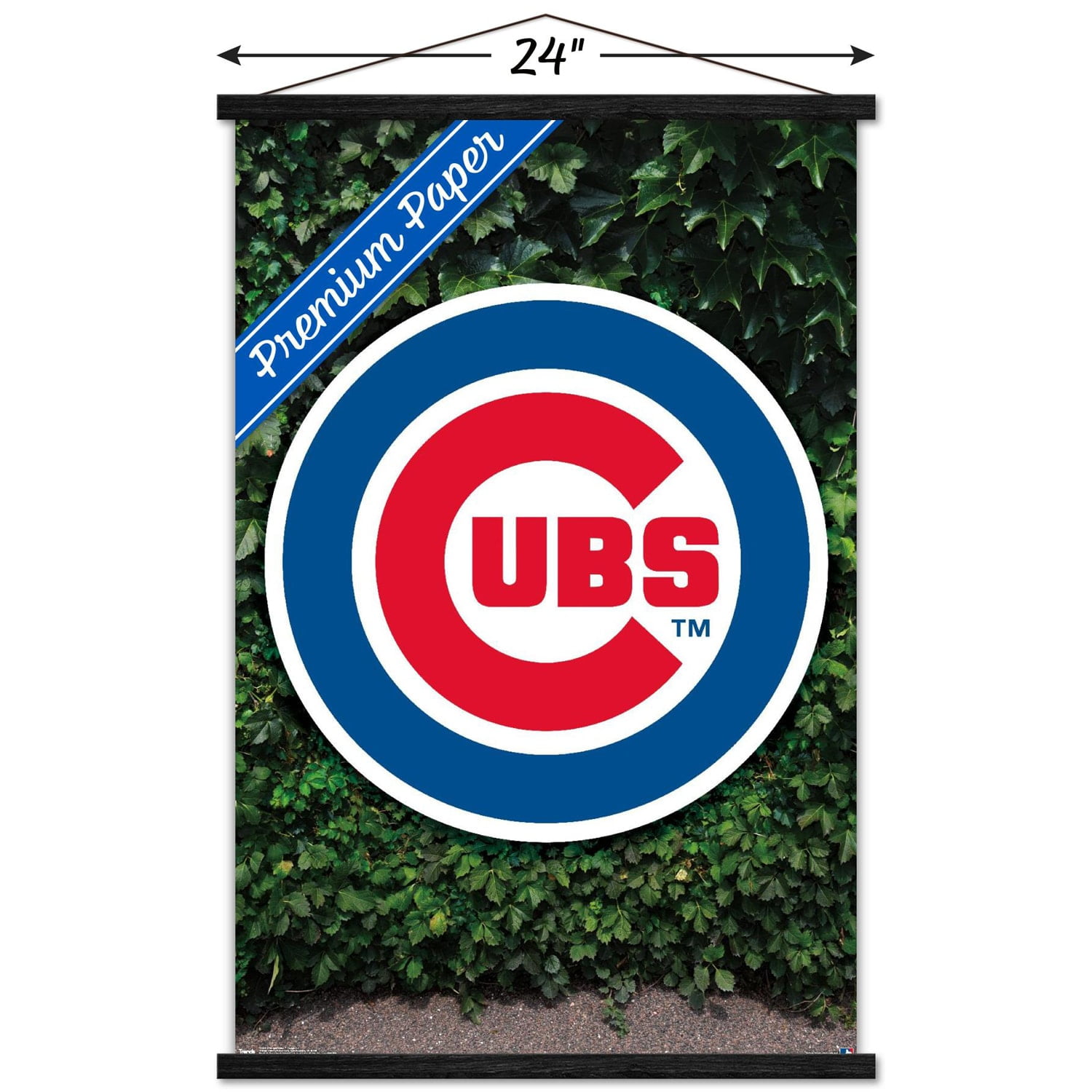MLB Chicago Cubs - Logo 16 Wall Poster with Wooden Magnetic Frame, 22.375" x 34"