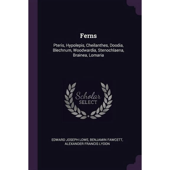 Ferns: Pteris, Hypolepis, Cheilanthes, Doodia, Blechnum, Woodwardia, Stenochlaena, Brainea, Lomaria (Paperback)