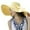 Yellow, variant on Fgnfyis Women's Big Wide Brim Straw Beach Hat Foldable Floppy Sun Hat with Bow Sun Hats for Women Khaki