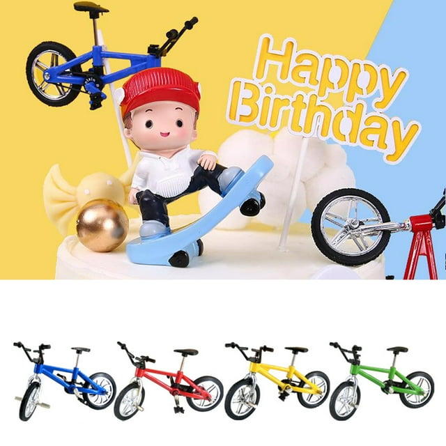 Trayknick Bicycle Model Anti-Collision Small Detail Festival Present Finger Bike Alloy Diecast Simulation Toy for Kids Red