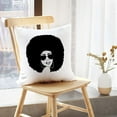 thumbnail image 5 of LALILO Throw Pillow Covers Portrait Beautiful African America Cushion Cover 18" x 18", 2 Pack, 5 of 6