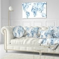 thumbnail image 3 of Designart World Map Water Splash - Abstract Map Throw Pillow - 12x20, 3 of 5