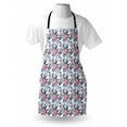 thumbnail image 3 of Tropical Apron Leaves of Banana Palm and Lilies Hawaii Brazil Botanical Watercolor Art, Unisex Kitchen Bib Apron with Adjustable Neck for Cooking Baking Gardening, Coral Orange and Blue, by Ambesonne, 3 of 3