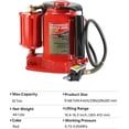 thumbnail image 2 of 20 Ton Hydraulic Bottle Jack, 40,000LBS Pneumatic All Welded Bottle Jack, 10.4-16.3 inch Lifting Range,Manual Hand Pump & 2-Section Long Handle, for Car, Pickup Truck, Truck, RV, Auto Repair,Red, 2 of 14