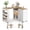 Oak & White, variant on Bestier Kitchen Island with Extendable Dining Table, LED Lighted Rolling Kitchen Island Cart on Wheels with Spice Rack & Drawer & Trash Storage Cabinet , Large Island Table for kitchen, Black