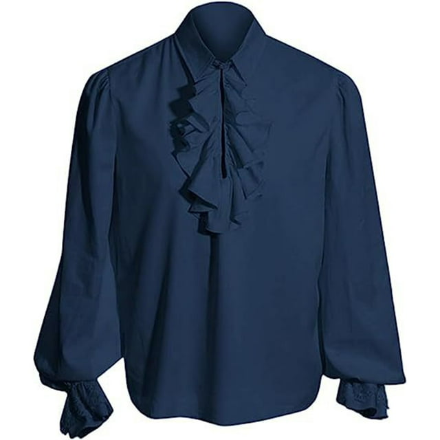Cowsor Kids Pirate Shirt Ruffle Victorian Renaissance Steampunk Poet Shirts Gothic Medieval Costume