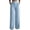 ☪164-Blue, variant on Women's Solid High Waist Draped Straight Leg Chic Simple Wide Leg Dress Pants with Pockets - Casual Work Trousers for Office, Pants for Women