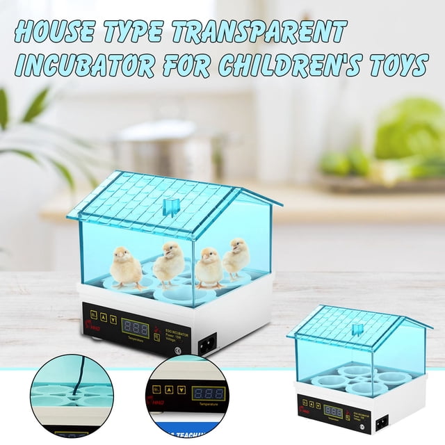 Iumwxz Kitchen Gadgets 4 Eggs I Ncubator Auto Temperature Control Hatcher Easy to Observe with Led Kitchen Utensil Set Multicolor Abs Festival Gift
