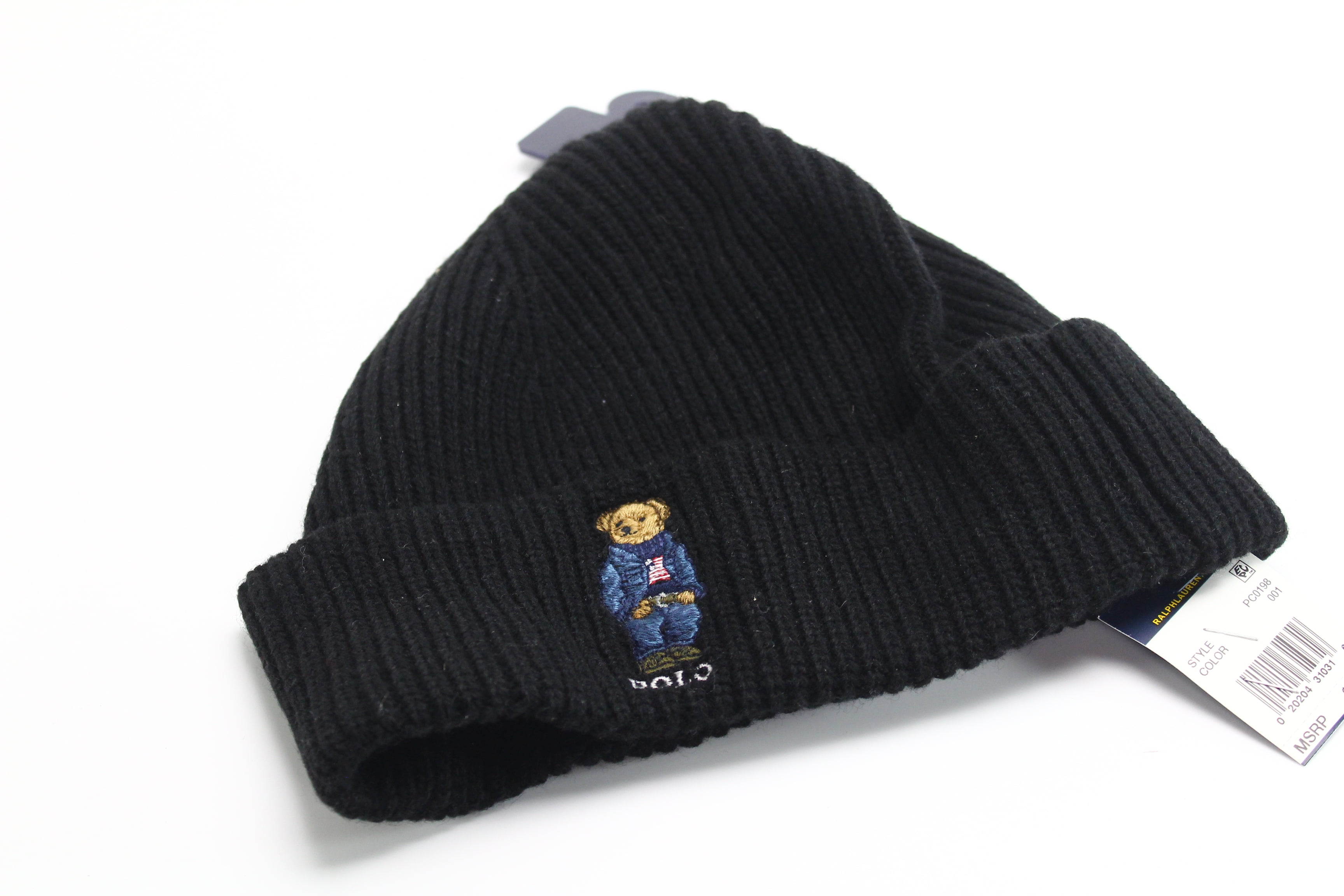 black polo knit hat