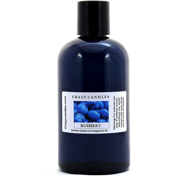 Crazy Candles 8oz Blueberry 8 Fl Oz Bottle (237ml) Premium Grade Scented Fragrance Oil Made in USA