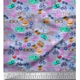 thumbnail image 1 of Soimoi Polyester Crepe Fabric Camera,Hat & Briefcase Travel Print Fabric by Yard 52 Inch Wide, 1 of 3