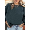 thumbnail image 4 of Ushdele Chic Dark Grey Corduroy Oversized Sweatshirt - Perfect Year-Round Fave!, 4 of 8