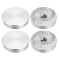 thumbnail image 1 of Unique Bargains M10 Thread 40mm Diameter Round Shape Aluminum Disc Hardware 4pack Aluminum Circle Disc Glass Top Adapter for Glass Table, 1 of 5
