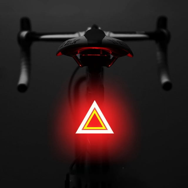QJUHUNG Bicycle Taillight Rechargeable LED Bicycle Rear Light Suitable For Night Riding Retro Taillight Bright Heart-shaped Bicycle * Warning Light