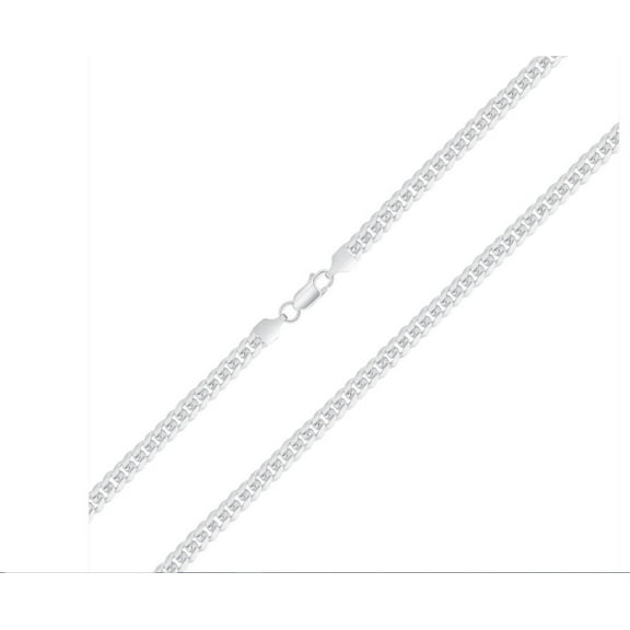 Solid 925 Sterling Silver Miami Cuban Link Chain Necklace 3mm, 22 in Made in Italy, Unisex, All Ages