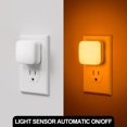 thumbnail image 2 of YANSUN 2-Pack 0.3-Watt Integrated LED Plug-In Mini Square Night Light, Amber, Light Sensor, 2 of 7