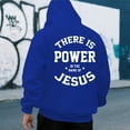 thumbnail image 4 of Christian Hoodies for Men 2025 There Is Power In The Name Of Jesus Hoodie Hooded Sweatshirt with Pockets Pullover, 4 of 7