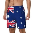 thumbnail image 5 of Men's 2 in 1 Swim Trunks with Compression Liner Australian Flag Quick Dry Beach Shorts, 5 of 6