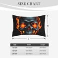 thumbnail image 5 of Haiem Pillowcase for Hair and Skin Queen - Flame Metal Skull Printed Soft Pillowcase with Envelope Closure-14"x20", 5 of 8