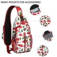thumbnail image 2 of Crossbody Sling Backpack for Women Men Cute Cherry Pattern Shoulder Sling Crossbody Casual Chest Bag for Travel Sports Running Hiking, 2 of 6