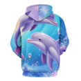 thumbnail image 3 of Two Dolphins in Ocean Waves 3d Sweatshirts Hoodie Fashion Casual Personality Men's Women Street Hoodie Pullovers Long Sleeve Comfortable Top, 3 of 6