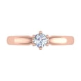 thumbnail image 4 of 1/4 Carat 6-Prong Set Diamond Solitaire Engagement Ring Band in 10K Rose Gold - IGI Certified (Ring Size 7), 4 of 7