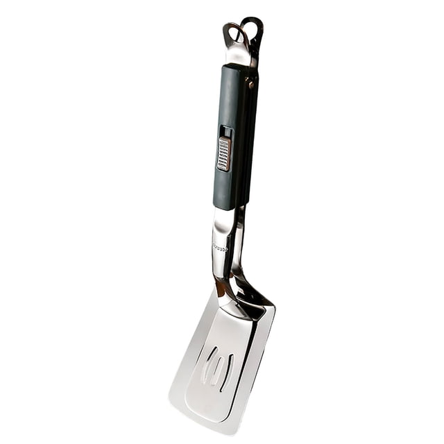 Pinzas de cocina de acero inoxidable 2 en 1: espátula para voltear pescado, pinza multifuncional para cocinar a la parrilla, sellar y servir. Pinzas resistentes al calor para barbacoa, ideales para