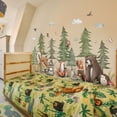 thumbnail image 2 of Mountain Tree deer Wall Decals Large Pine Tree Forest Animal Wall Stickers Wolf Wall Stickers DIY Removable Peel and Stick Wall Art Decals for Kids Room Classroom Nursery Bedroom Playroom Home Decor, 2 of 7