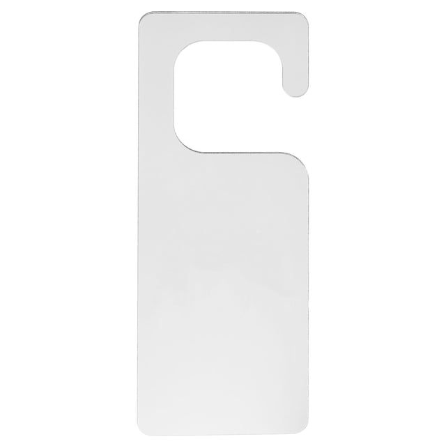 Puerta Colgador Letrero, 9.84" Acrílico Letrero Puerta Perilla Colgadores Bricolaje En Blanco Puerta Etiqueta para Artesanía Hogar Oficina, Plata