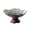 Gray, variant on Pedestal Serving Bowl Clear Gray Petal Shape Fruit Bowl for Kitchen Counter Faux Wood Pedestal Plastic Candy Dish Snack Platter Vintage Bowl