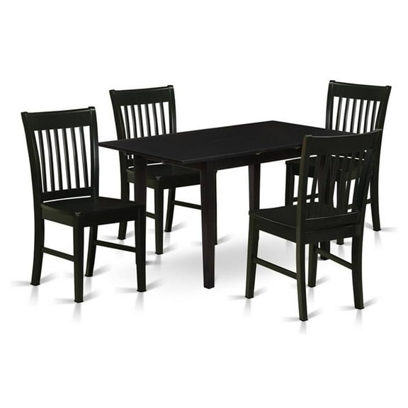 Bowery Hill 5-piece Traditional Wood Dining Set in Black