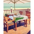 thumbnail image 2 of Fsddascl Rustic Christmas Outdoor Tablecloth - 60x84 Inch Rectangle Dining Table Cover, Xmas Snowman Snowflake Tree Green Waterproof Outdoor Table Cloth with Umbrella Hole & Zipper for Picnic/Patio, 2 of 7