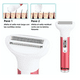 thumbnail image 3 of Depiladora Facial  Bloosom Eléctrica Recargable Para Mujeres Rojo, 3 of 5