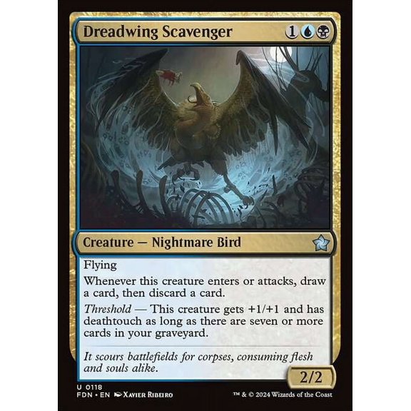 MtG Foundations Uncommon Dreadwing Scavenger #118