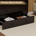 thumbnail image 5 of Pemberly Row Queen Wood Murphy Bed with Drawers and Charging Station in Black, 5 of 8